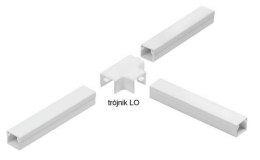 Osprzęt do listew elektroinstalacyjnych, trójnik BIAŁY LO 20x14 (1szt.)