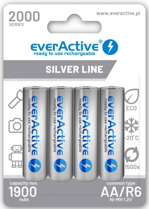 Akumulatorki R6 / AA Ni-MH everActive 2000mAh (box 4 szt.)