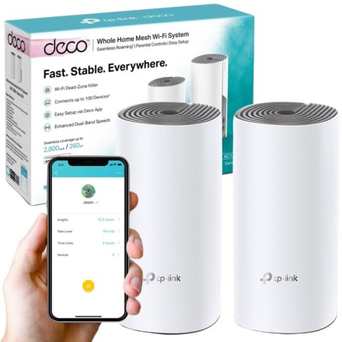 DOMOWY SYSTEM WI-FI MESH TP-LINK DECO E4 (2-pack)