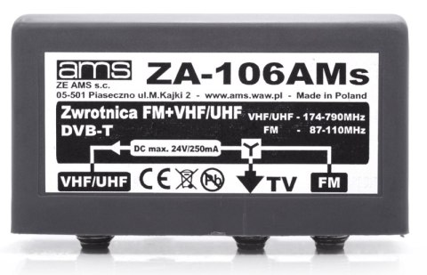 Zwrotnica antenowa AMS ZA-106AMs, FM/VHF+UHF Zwrotnica antenowa AMS ZA-106AMs, FM/VHF+UHF