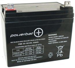 Akumulator PowerBat AGM 12V 33Ah