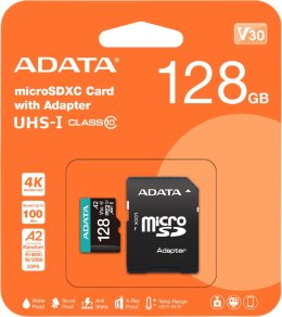 Adata Karta pamięci microSD Premier Pro 128 GB UHS1 U3 V30 A2 + adapter