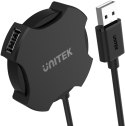 Unitek Y-2178 hub 4x USB 2.0 micro czarny