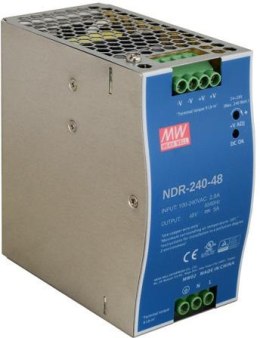 ZASILACZ IMPULSOWY NA SZYNĘ DIN MEAN WELL NDR-240-48 48V/240W/5A