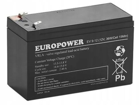 Akumulator AGM EUROPOWER serii EV 12V 8Ah/C10 (Żywotność 6-9 lat)