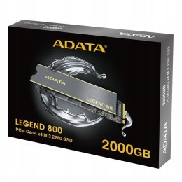 Dysk SSD Adata Legend 800 2000GB PCIe 4x4 3.5/2.8 GB/s M.2