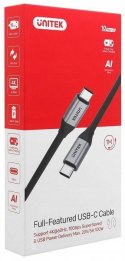 Przewód USB Unitek C14082ABK USB-C na USB-C 10Gbps 4K 60Hz 20V/5A