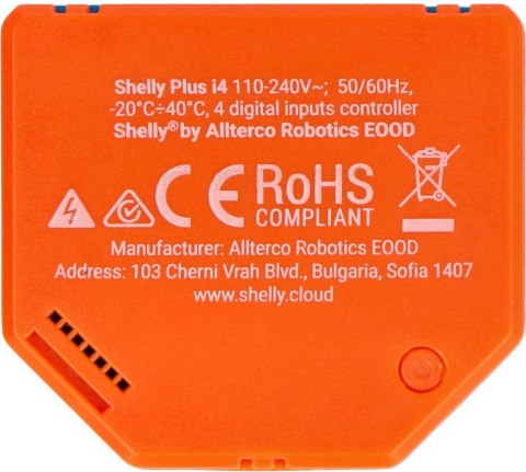 Shelly Plus i4 Kontroler/aktywator scen WIFI Shelly Plus i4 Kontroler/aktywator scen WIFI