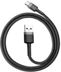 KABEL USB-A / USB-C Baseus Cafule CATKLF-AG1 50cm 3A QC 3.0 CZARNO-SZARY W NYLONOWYM OPLOCIE